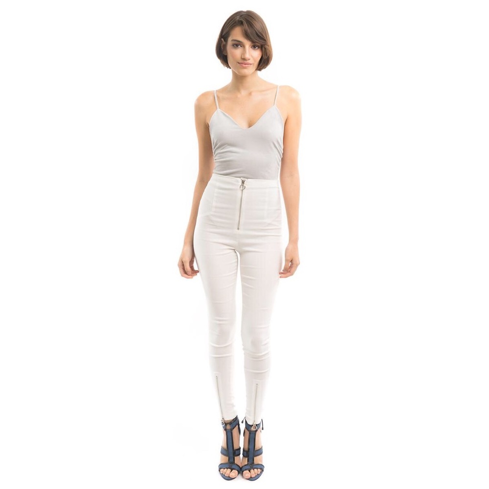 Grey Suede Bodysuit - Picture 2 of 7